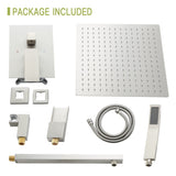 Shower System with Waterfall Tub Spout,10 Inch Wall Mounted Square Shower System with Rough-in W124381914