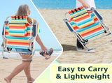 63*70*99cm Heightened Oxford Cloth Silver White Aluminum Tube Bearing 100kg Beach Chair Rainbow 34542854