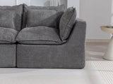 74.8" Width Cloud Couch Oversized Modular Sectional Sofa True Relax Comfy Couches Wide&Deep Seat W2530P458025