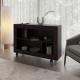 FM FURNITURE Cowlic Console Table in Melamine with Open Storage. Wengue B128P283286