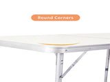 90 x 60 x 70cm Home Use Aluminum Alloy Folding Table White 63051688