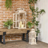 2 packs of 28 "/20" wooden lanterns decorated 96492815