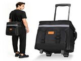 35L Rolling Cooler Bag 2-in-1 Insulated Lunch Backpack with Telescopic Handle Wheels Adjustable 09732445
