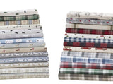 4-Piece King Sheet Set,Tan Plaid B035P408384