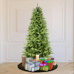 ZUN 7.5ft Artificial Christmas Tree Prelit PE&PVC With Metal Stand,550 Multi-Colour LED Lights,2286 85970873