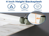 43 Inch Marble Vanity Top, Bathroom Vanity Top with Undermount Rectangular Middle Sink and 4" Height 88013051