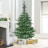 Artificial 6ft Green LED-lit Christmas Tree with 611PE/PVC Mixed Branch Tips,Hinged Premium & 05319362