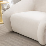 Luzern Modern Upholstered Accent Chair, 360&deg Swivel, OFF-White T2574P184964
