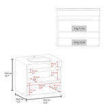 FM FURNITURE Rainbow City Vanity with 2 Doors, White B128P293883