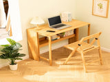 Bamboo Folding Desk, Space-Saving Computer Desk for Small Spaces, Foldable Study Table for Bedroom, 40986304