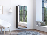 Wall Shoe Rack 54" H, One Mirror, One Door, Five Internal Storage Shelves, Approximate Capacity for B097132916