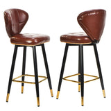 ZUN Jinsi Nan Bar Stools: 360-degree Swivel Bar Stool with backrest, Bar Set Furniture, Suitable for 56408891