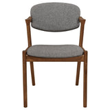 ZUN Dark Walnut and Grey Dining Chair B062P153712