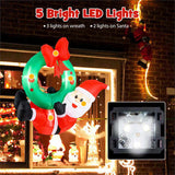 4ft Inflatable Santa Wreath Christmas Decor 5 LED Lights , IP44 Waterproof 90175772