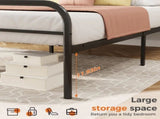 Full Metal Platform Bed Frame with Steel Slat Support, Underbed Storage, No Box Spring Needed, Easy 05452667