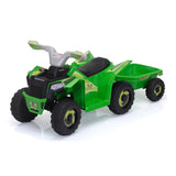 ZUN 6V Kids Electric ATV, Toddler Ride on Car with Trailer, Music, Bluetooth Power Display for Boys W2181P164287