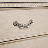 Antique white Nightstand Bedroom 1pc Nightstand Solid wood Satin Knickel Knobs and Pulls HS11FOA7144WH-N-ID-AHD