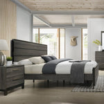 ZUN Ioana Antique Grey Wood 6-piece Queen Size Bedroom Set, Dresser, Mirror, 2 Night Stands , Chest T2574P202559