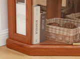 Corner Glass Cabinet Lighted Curio Cabinet Corner Display Case for Living Room, Curio Cabinet, W2275P296058