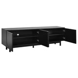 ON-TREND Graceful TV Stand Arch Cabinets for TVs Up to 78'', Minimalist Entertainment Center WF325999AAB