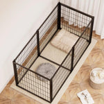 ZUN Dog Crate 63" Dog Kennel for Small Medium Dogs, Puppy Dog Playpen with Top, Pet Cage, Indoor, W1162P245312