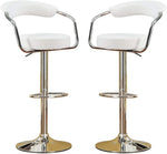 ZUN Contemporary Style White Color Bar Stool Counter Height Chairs Set of 2 Adjustable Swivel Kitchen HS00F1560-ID-AHD