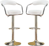 ZUN Contemporary Style White Color Bar Stool Counter Height Chairs Set of 2 Adjustable Swivel Kitchen HS00F1560-ID-AHD