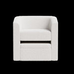 ZUN Accent chair white sofa chair one set, modern living room side chair, single sofa chair, footstool W1727P240730