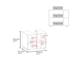Storage Cabinet 24.4" H, 1 Door, 4 Shelves, 2 Legs, White - Bathroom B097P395910