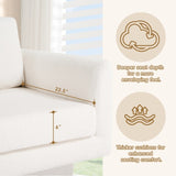 360&deg Modern Swivel Accent Chair,30" W Teddy Sherpa Round Armchair,Thick Padded Single N723P225031K