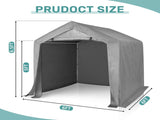 6X6FT Outdoor Storage Shelter Shed GREY 78659309