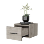 ZUN Elfrida Wall-Mounted Nightstand, Sleek Single-Drawer Design with Spacious Top Shelf B128P148914