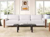 83.86" 3-Seater Sofa, Curved Armrest with Integrated Solid Wood Legs, Teddy Velvet Fabric, High N765P331021W