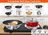 Double Burner Electric Hot Plate, 2000W Fast Heating with 5 Temperature Levels, Portable Stainless 85618233