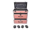 Portable 3-Tier Rolling Makeup Case with Universal Wheels for Makeup, Nail Art, Hair Styling Tools 54163792