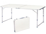 120 x 60 x 70 4Ft Portable Multipurpose Folding Table White 80927969