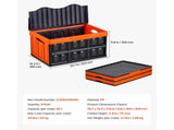 Plastic Collapsible Storage Bins with Lids, 45L 3-Pack, Stackable Folding Crates with Handles, 58823793