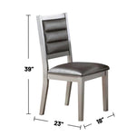 ZUN Set of 2 PU Upholstered Dining Chair, Silver B016P225999