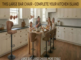 Modern rotating adjustable bar chair, suede with backrest swivel chair, suitable for kitchen bar and W2920P419851