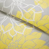 Printed Cotton Sateen Comforter Set Taupe Grey/Yellow Cal King B03596816