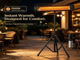 1500W Electric Standing Patio Heater IP65 Waterproof Outdoor Infrared Heater with Tripod 3 Heat 80489714