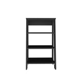 Bathbi 30" High 4-Tier Ladder Shelf Organizer for Bathroom, Side Table, Living room in Black B200P240251