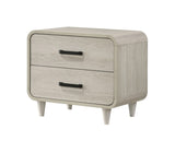 1pc Contemporary White Finish Ample Drawer Space Two Drawers Nightstand Storage Wooden Furniture B2741P323556