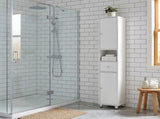 White particleboard with melamine veneer, 30*30*170cm, two doors, one drawer, one shelf, bathroom 85950573