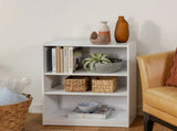 3-Shelf Bookcase with Adjustable Shelves, White 46195174