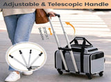 Multi-Way Portable Pet Rolling Carrier Trolley, Aluminum Alloy Frame Collapsible Pet Travel Bag with 68569841