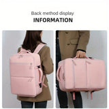 Women's Large Capacity Backpack with USB Charger and Shoe Pocket, Flight-Approved for Easy Travel. 69666222