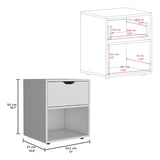 Aberdeeen 19.7-Inch High Nightstand End Table with Open Shelf B070P173171