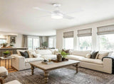 44" Ceiling Fan with Lights & Remote, Matte White Modern Fan, Reversible DC Motor, 6 Speeds, 3-Color W1367P447389