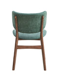 Green and Walnut Padded Side Chair B062P209229